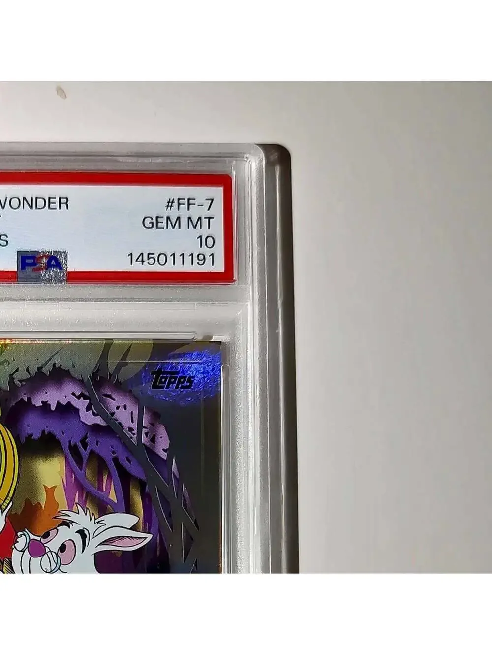 White Rabbit 2025 Topps Disney #FF-7 Furry Friends Card PSA 10
